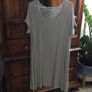 old navy black and white striped dress